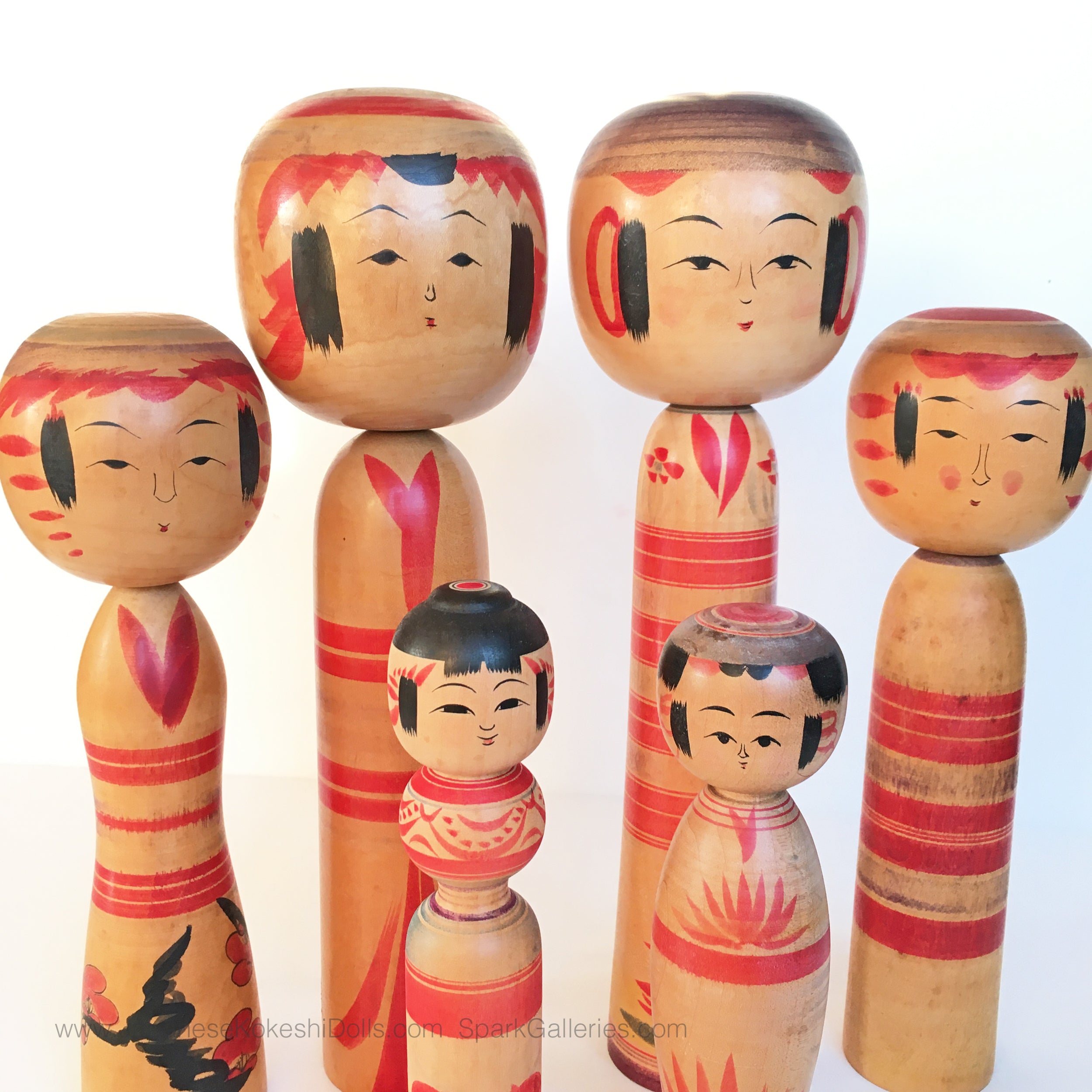VINTAGE Traditional Dento Kokeshi JapaneseKokeshiDolls