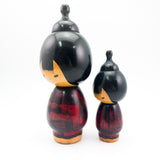 COMING SOON! Marvelous Award-winning Kokeshi Pair by Hideo Ishihara. RARE Sosaku Kokeshi.