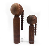 COMING SOON! Futari. Kokeshi. EXTRAORDINARY Award-winning 1960s Kokeshi by Hideo Ishihara. RARE Sosaku Kokeshi.