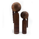 COMING SOON! Futari. Kokeshi. EXTRAORDINARY Award-winning 1960s Kokeshi by Hideo Ishihara. RARE Sosaku Kokeshi.