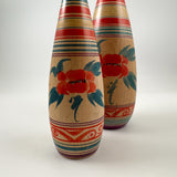 Kokeshi. Wonderful Tsugaru Kokeshi Doll Pair. Large-ish Vintage Kokeshi. Great Condition.