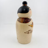 OMG! Kokeshi Doll with Adorable Expression. Kindai / Sosaku Kokeshi by Hatsue Kato