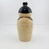 OMG! Kokeshi Doll with Adorable Expression. Kindai / Sosaku Kokeshi by Hatsue Kato