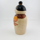 OMG! Kokeshi Doll with Adorable Expression. Kindai / Sosaku Kokeshi by Hatsue Kato
