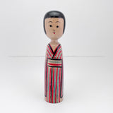 Rare, Tall Traditional (Dento) Kokeshi Doll with Kind Expression