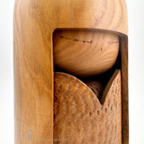 Kokeshi by Shozan Shido. Amazing kokeshi with gorgeous woodgrain. A true sculpture! Extremely rare vintage kokeshi!
