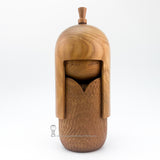 Kokeshi by Shozan Shido. Amazing sculptural kokeshi with gorgeous woodgrain. Extremely rare vintage kokeshi!