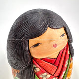 Kokeshi. Rare Kokeshi Doll by Ichiko Yahagi. Tall MASTERPIECE. Handmade, 2022.