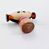 Kokeshi. Cute Kokeshi Girl with Adorable Pigtails.
