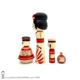 Kokeshi. Charming Family of Four Traditional Kokeshi Dolls by Yoshimi Koyama.BRAND NEW!