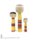 Kokeshi Family Brand New Traditional Kokeshi by Takashi Kamata. Dento Kokeshi.