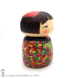 New! Colorful Kokeshi by Ichiko Yahagi. One-Of-A-Kind! Kawaii!