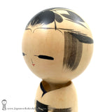 Kokeshi. NEW! Modern Kokeshi Doll with MCM Checked Kimono by Isao Sasaki.