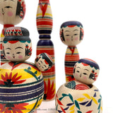 Kokeshi. NEW! Large Family of Traditional Kokeshi Dolls by Toshio Takada.