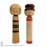 Kokeshi. Pair of Traditional Kokeshi by Master Artisans. Great Vintage Kokeshi 40+ Yrs Old.