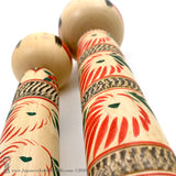 Kokeshi. Exquisite Pair of New Dento Kokeshi Dolls