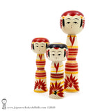 Traditional Kokeshi. Ltd Edition Colors! Kokeshi Trio by Atsushi Kimura. CUTE!