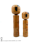 One-of-a-kind! Kokeshi Dolls. Pair of Modern Creative Kokeshi by Isao Sasaki.