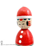 Kokeshi. Christmas Kokeshi Dolls. Santa. Japanese Wooden Dolls.