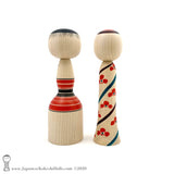 Kokeshi, Brand New! ADORABLE Brother-Sister Pair of Kokeshi Dolls by Tamio Niiyama