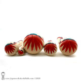NEW!! Five AMAZING Kokeshi Dolls by Toshio Takada. Traditional Kokeshi. Modern Kimonos.