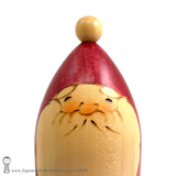 Kokeshi. Santa & Two Elves. Christmas Kokeshi Dolls. Japanese Wooden Dolls.