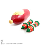 Kokeshi. Santa & Two Elves. Christmas Kokeshi Dolls. Japanese Wooden Dolls.