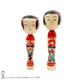 BRAND NEW Pair of Kokeshi Dolls by Yoshinori Niiyama. Quirky! Beautiful! Ltd Availability!