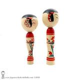 BRAND NEW Pair of Kokeshi Dolls by Yoshinori Niiyama. Quirky! Beautiful! Ltd Availability!