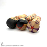 Vintage Kokeshi Family. Quirky Kokeshi Dolls. Traditional Kokeshi. Kijiyama. Tsugaru.