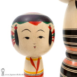 Kokeshi Family. NEW! Rare Group of Four Adorable Kokeshi by Atsushi Kimura.