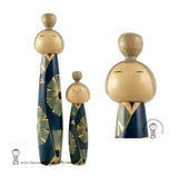 Kokeshi Doll Pair by Issetsu Kuribayashi. RARE, GORGEOUS KOKESHI!!