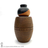RARE Kokeshi. PEACEFUL Vintage Kokeshi Doll by Sanpei Yamanaka. FEMALE.