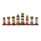 Kokeshi Chess Set. UNIQUE!!! Handmade Chess Set. Wooden. Japanese Chess Set.