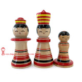 Kokeshi Chess Set. UNIQUE!!! Handmade Chess Set. Wooden. Japanese Chess Set.