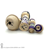 NEW! Family of Four Unique Traditional Kokeshi Dolls by Yoshimi Koyama.