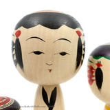 Kokeshi Family. NEW! Rare Group of Four Adorable Kokeshi by Atsushi Kimura.
