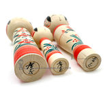Kokeshi. TALL & UNIQUE. Three RARE Kokeshi Dolls. Takashi Kamata. Japanese Wooden Dolls.