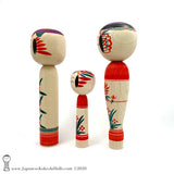 Kokeshi. TALL & UNIQUE. Three RARE Kokeshi Dolls. Takashi Kamata. Japanese Wooden Dolls.