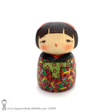 New! Colorful Kokeshi by Ichiko Yahagi. One-Of-A-Kind! Kawaii!
