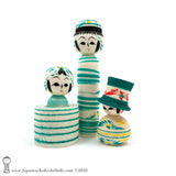 Japanese Kokeshi Dolls. NEW! Adorable Kokeshi by Tsukasa Wagatsuma.