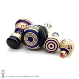 NEW! Family of Four Unique Traditional Kokeshi Dolls by Yoshimi Koyama.