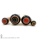 Kokeshi Family. NEW! Rare Group of Four Adorable Kokeshi by Atsushi Kimura.
