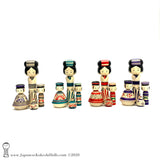NEW! Family of Four Unique Traditional Kokeshi Dolls by Yoshimi Koyama.