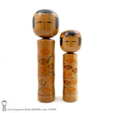 One-of-a-kind! Kokeshi Dolls. Pair of Modern Creative Kokeshi by Isao Sasaki.