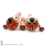 Kokeshi Family of Five. Brand New Traditional Kokeshi by Takashi Kamata. Dento Kokeshi.