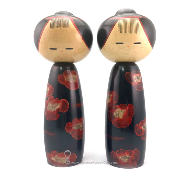 Remarkable Pair of Extra Large Vintage Kokeshi by Masao Watanabe