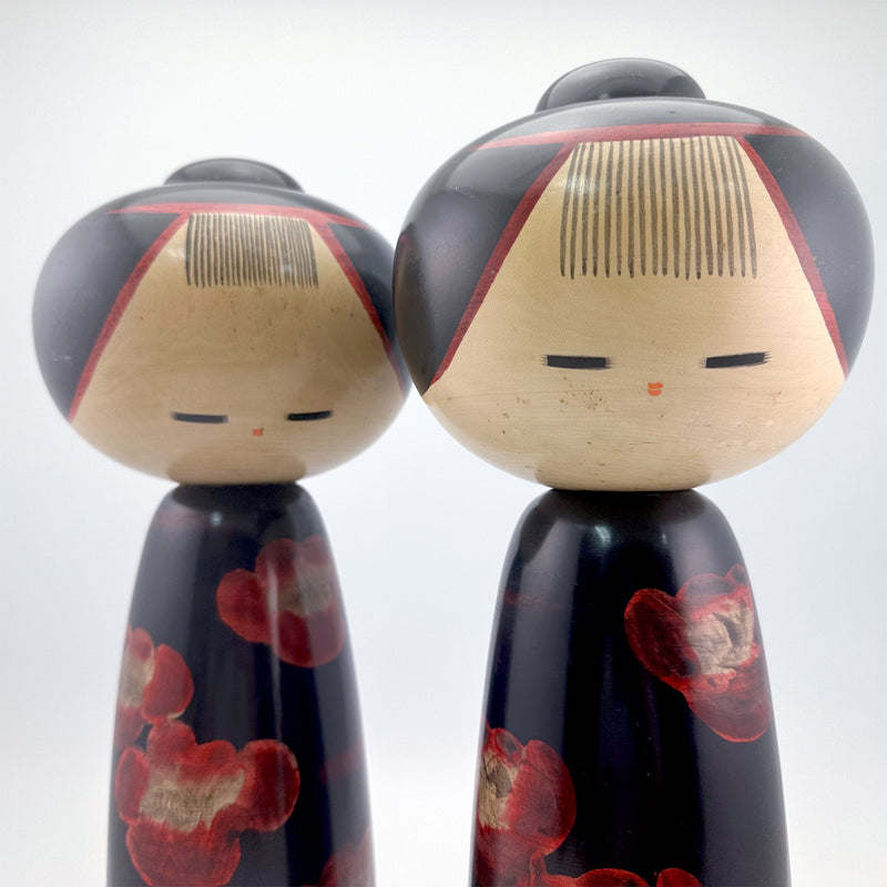 Remarkable Pair of Extra Large Vintage Kokeshi by Masao Watanabe