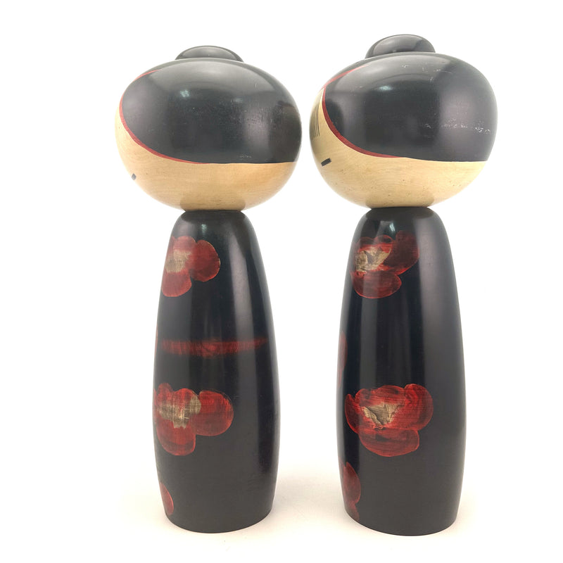 Remarkable Pair of Extra Large Vintage Kokeshi by Masao Watanabe