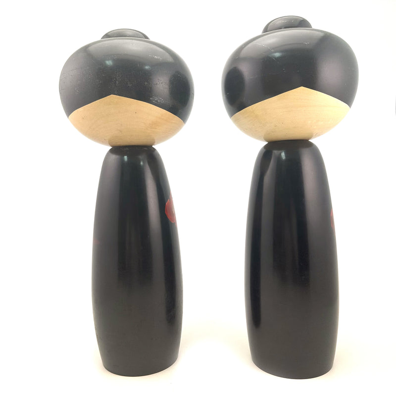 Remarkable Pair of Extra Large Vintage Kokeshi by Masao Watanabe